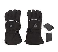 Gants Chauffants électriques Coupe-Vent Thermique Double Face Chauffage température réglable Gants d'hiver en Plein air pour Hommes Femmes Ski randonnée mélange de Coton