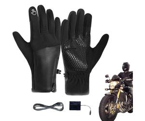 Gants chauffants électriques : gants chauffants, gants thermiques d'hiver, gants de cyclisme résistants au froid | Chaleur alimentée par piles, idéal pour les voyages en plein air, le ski et les