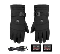 Gants chauffants électriques - Gants thermiques pour écran tactile, gants chauffants rechargeables | Moufles chauffantes 4000 mAh avec 3 réglages de température, gants chauds à chauffage rapide pour
