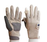 Gants chauffants électriques rechargeables avec batterie de 3000 mAh - 5 réglages de température - Gants chauffants sans doigts pour activités de plein air, lavables en machine, taille universelle