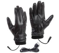 Gants Chauffants électriques Rechargeables, Gants Chauffants Réglables à 3 Positions, Gants à écran Tactile, Gants Chauds d'hiver en Cuir pour Homme et Femme pour Camping, Randonnée, Alpinisme, Moto