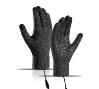 Gants Chauffants, Gants Chauffants pour Écran Tactile, 2 Pièces, Mitaines Thermiques Unisexes, Étanches Et Électriques, pour La Pêche en Plein Air Moto pour Femmes et Hommes(Metallic)