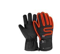 Gants Chauffants, Heating Gloves Windproof Waterproof Winter Touch Screen Glove Outdoor Moto Skiing Keep Warm Rechargeabl pour Femmes et Hommes(A2 5000mAh)