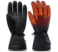 Gants chauffants imperméables, électriques rechargeables, batterie 7,4 V 2600 mAh pour homme et femme, gants d'hiver pour écran tactile, pour moto, équitation, cyclisme, pêche, ski, randonnée (taille