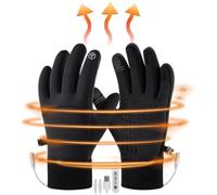 Gants chauffants pour femme Écran Tactile Imperméables Coupe-Vent Chauds | Gants Thermiques Électriques Pour activités sportives extérieures par temps froid vélo moto ski randonn