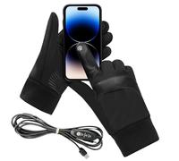 Gants chauffants pour femmes, gants de cyclisme coupe-vent chauffants USB | Mitaines avec température réglable pour homme et femme âgée, conduite, course, cyclisme, snowboard, ski, randonnée, pêche