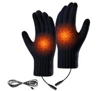 Gants Chauffants pour Homme, Gants électriques avec Chauffage USB à 3 Niveaux, Chauffe-Mains pour Sports d'hiver, Travail, extérieur, Jardinage, randonnée