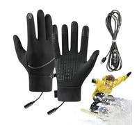 Gants chauffants pour hommes - Mitaines chaudes pour écran tactile | Gants d'hiver chauffants étanches alimentés par USB pour ski, snowboard, cyclisme, camping, chasse, moto, course à pied