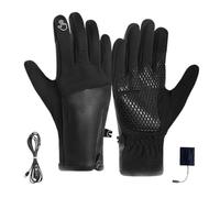 Gants Chauffants pour Hommes - Rechargeable Polaire Écran Tactile Antidérapant,Moufles Chauffantes pour Temps Froid,pour Hommes Femmes Course Plein Air Sports de Neige Cyclisme
