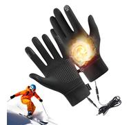 Gants Chauffants pour Les Femmes - Mitaines Cyclisme Imperméables Au Vent,Mitaines Sportives Tactiles USB pour Randonnée Ski Snowboard Alpinisme Pêche sur Glace Festivals Hivernaux Conduire