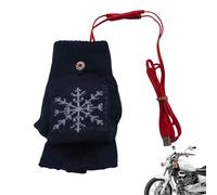 Gants chauffants pour les mains par temps froid Vêtements d'hiver | Gants électriques chauffants sans doigts avec USB pour climat froid, plein air, ski, snowboard, cyclisme, randonnée