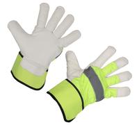 Gants chauffants pour l'hiver en cuir de chèvre Kerbl Blanc L