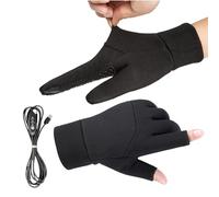 Gants chauffants pour moto - Moufles électriques antidérapantes | Gants rechargeables à deux doigts pour écran tactile | Pour l'hiver, la moto, le travail, le ski, la chasse