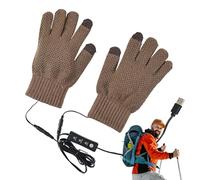 Gants chauffants rechargeables - Moufles chauffantes USB - Chauffe-mains chauds - Trois réglages de température pour les activités de plein air en hiver, le sport, le cyclisme, le ski, la moto