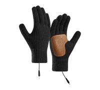 Gants chauffants rechargeables USB - 3 niveaux de température réglables avec écran tactile et antidérapant | Gants électriques en laine doublés polaire pour le froid, parfaits pour la maison, le