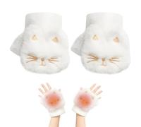 Gants Chauffants sans Doigts,1 Paire de Gants Électriques Rechargeables et Portables USB,Demi-Doigts Chauffants,3 Niveaux de Chauffage Réglables,pour Temps Froid,Intérieur et Extérieur,Ski,Vélo