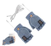 Gants chauffants sans doigts pour femme, gants chauffants avec chargement USB | Gants chauffants à demi-doigts complets pour écrire, gants chauffants sans doigts, lavables