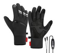 Gants chauffants, trois températures réglages, écran tactile, USB, rechargeables, chauffants avec poignées, mitaines pour motocycle riding sports Cycling Camping Outdoor Activities Hunting Hiking