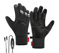 Gants chauffants, trois températures réglages, écran tactile, USB, rechargeables, chauffants avec poignées, mitaines pour motocycle riding sports Cycling Camping Outdoor Activities Hunting Hiking
