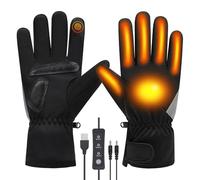 Gants Chauffants USB Électriques All-round Heating Gant Chauffant Fin Velo, Écran Tactile Antidérapant Gants Chauffants avec 3 Niveaux de Chaleur, Doublure Thermique pour Courir, Marcher, Conduire