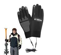Gants chauffants USB, gants de moto chauffants USB | Gants d'hiver légers | Gants chauds imperméables coupe-vent d'hiver à écran tactile, gants à écran tactile d'hiver imperméables pour le cyclisme
