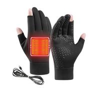 Gants chauffants USB - Gants d'hiver coupe-vent et anti-éclaboussures | Mitaines chaudes en velours pour cyclisme, moto, chauffage électrique réglable à 3 niveaux pour la randonnée, le ski, le vélo