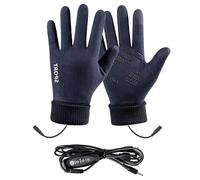 Gants Chauffants USB,Gants Hiver Homme et Femme,Gants Chauffant pour Écran Tactile, 3 Températures Réglables, Imperméables&Anti-Vent pour Ski, Vélos, Idéaux pour Ski, Moto, Velo et Conduite (Tibétain)