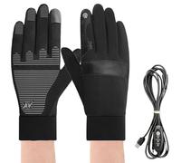 Gants Chauffants USB | Gants Thermiques Rechargeables Imperméables | Chauffage Mains Réglable pour Conduire Motocyclisme Travail Sport Jardinage