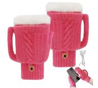 Gants chauffants USB, moufles chauffantes USB | Moufles tricotées thermiques, pour le ski, les activités extérieures et intérieures, le cyclisme, le bureau, la maison, l'hiver, le camping, la