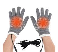 Gants chauffants USB pour homme et femme - Gants chauffants d'hiver chauds pour écran tactile - Gants thermiques pour ordinateur portable - Lavable - Gants chauffants tricotés pour cadeau d'hiver