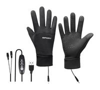 Gants chauffants USB - Trois réglages avec fonction tactile | Gants thermiques électriques pour cyclisme, ski, extérieur, , conduite, randonnée, journées froides, lieu de travail
