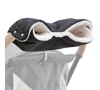 Gants chauffe-mains pour poussette, avec intérieur en polaire, gants de poussette, taille universelle, imperméables et coupe-vent, Noir , taille unique