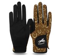 Gants Cheval Equitation Femme Quotidien ÉQuestre Fille Paire De Valeur, Prise en Confortable Riders Trend Durable Et Respirante Filles Poney ExtÉRieur Mitts (M, Brun)