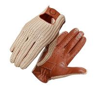 Gants courts classiques en cuir for homme, style rétro, non doublés, tricotés, for conduite, équitation, sport, écran tactile(Color 2,XL)
