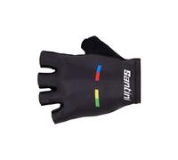 Gants courts unisexe santini championnats du monde uci noir
