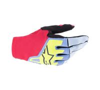 Alpinestars Techstar Gants de motocross, rouge-bleu, taille S