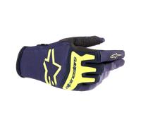 Gants Cross Alpinestars Techstar Bleu Marine Nuit/Jaune FluoS Bleu Marine Nuit,Jaune Fluo