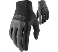100% Celium Gants de vélo, noir-gris, taille M pour homme