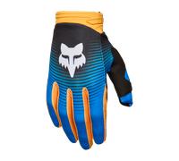 FOX 180 Collect Gants de motocross, bleu-orange, taille M pour homme
