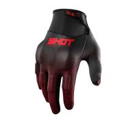 Shot Drift Rim Gants de motocross, noir-rouge, taille 4XL pour homme
