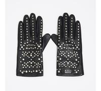 Gants cuir clous noirs M