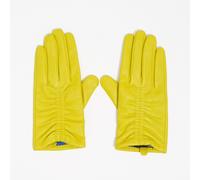 Gants cuir froncé lime M