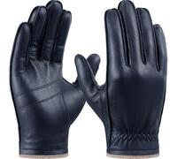 Gants Cuir Homme Tactiles en Agneau Véritable Marine L