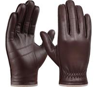 Gants Cuir Homme Tactiles en Agneau Véritable Marron M
