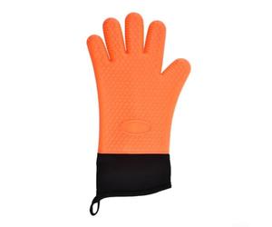 Gants Cuisine Silicone Alimentaire Doublure pour coton Gants(Orange) | Silicone alimentaire BPA, , doublure douce, pour contact sûr avec les aliments