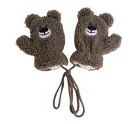 Gants d ' hiver à la mode et fonctionnels, mitaines élégantes avec sangle de cou, peluche épaisse, hiver doux pour, cou de Ski en peluche animale