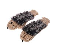 Gants d ' Hiver épais tricotés pour Filles, Mignon hérisson de Dessin animé, Couleur Unie, Mitaines de Ski Coupe-Vent pour l ' extérieur, Gants d ' Hiver Noirs pour