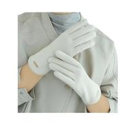 Gants d‘hiver pour femme Automne Hiver Femmes Daim Garder Au Chaud Écran Tactile Cyclisme Gants Élégants D'hiver for(Beige white)