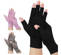 Gants d'arthrite, gants de compression, de compression pour rhumatoïdes et ostéoarthrite - offrent un soulagement des douleurs articulaires arthritiques et des symptômes, mitaines (gris lin, taille M)
