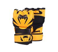 Gants d'arts Martiaux, Gants MMA Sparring Gear Sac de Frappe Gants d'arts Martiaux Gants de Kickboxing en Cuir PU Respirant pour Femmes Hommes Workout Punching Bag Fitness, Orange